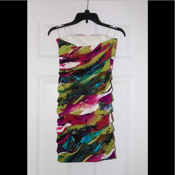 Speechless Multicolored strapless mini party dress - Picture 2 of 4